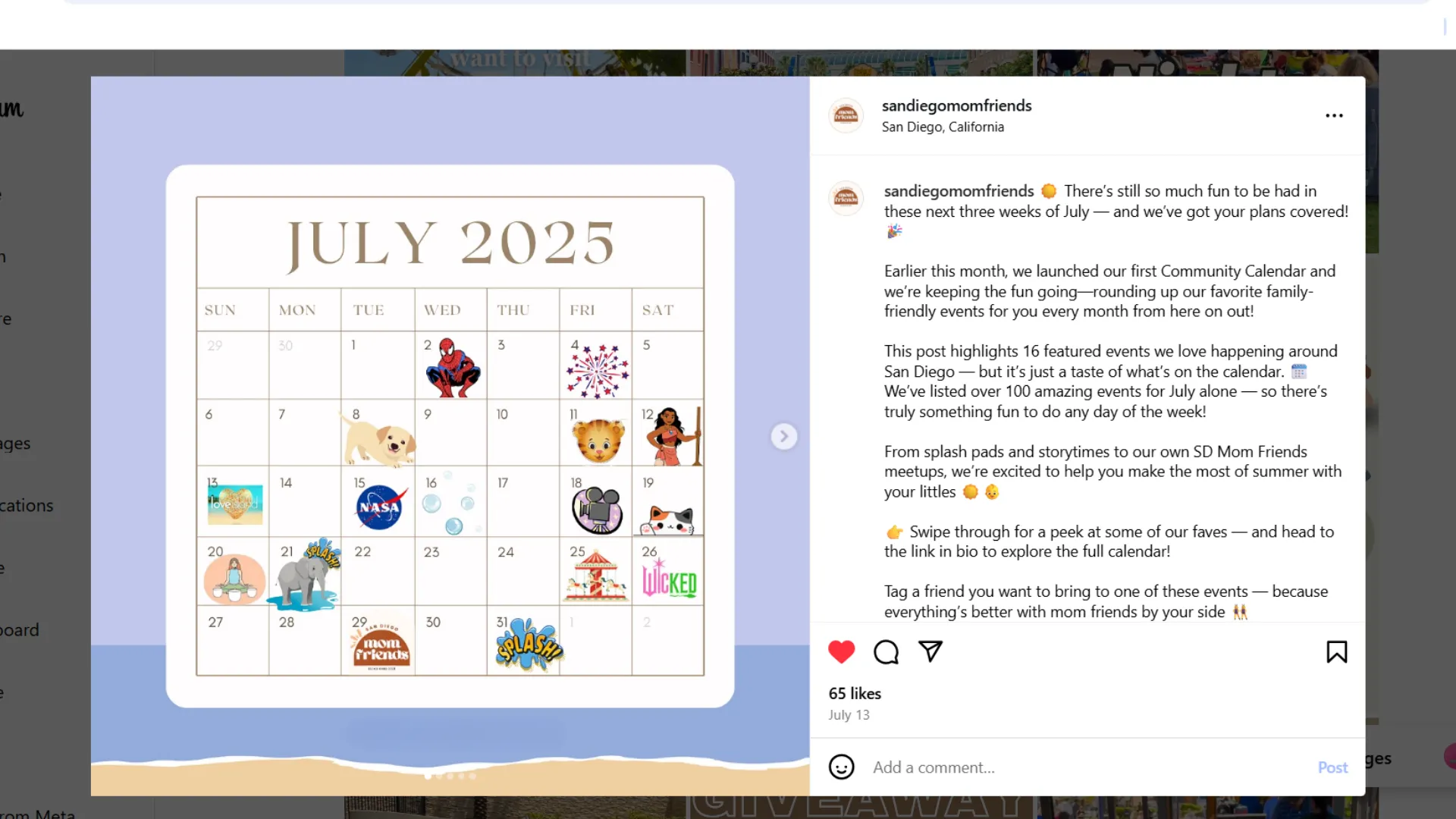 Calendar Events Design